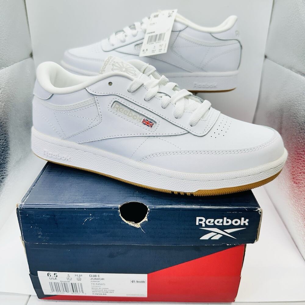 Reebok Club C Junior ‘White/Gum-INT’ Tennis Shoe (BS6168) | Size 6.5